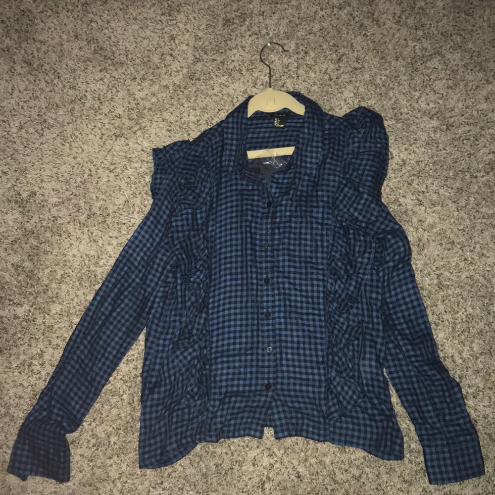 Forever 21 ruffle flannel